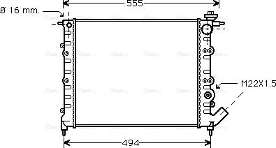 Ava Quality Cooling RT 2109 - Радіатор, охолодження двигуна autocars.com.ua