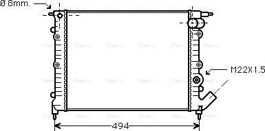 Ava Quality Cooling RT 2132 - Радіатор, охолодження двигуна autocars.com.ua