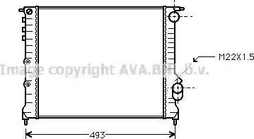 Ava Quality Cooling RT 2133 - Радіатор, охолодження двигуна autocars.com.ua