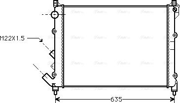 Ava Quality Cooling RT 2164 - Радіатор, охолодження двигуна autocars.com.ua