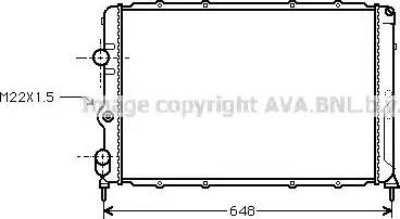 Ava Quality Cooling RT 2203 - Радіатор, охолодження двигуна autocars.com.ua