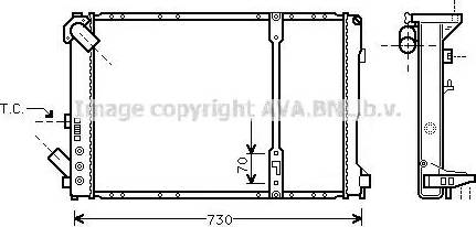 Ava Quality Cooling RT 2208 - Радіатор, охолодження двигуна autocars.com.ua