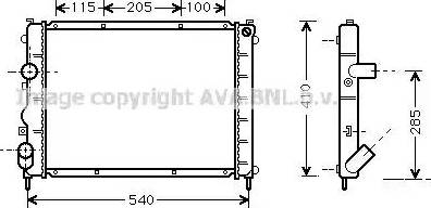 Ava Quality Cooling RT2230 - Радіатор, охолодження двигуна autocars.com.ua