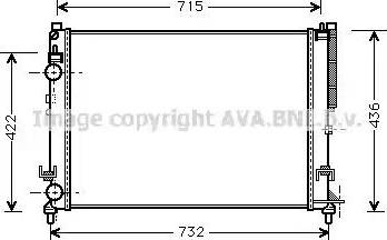 Ava Quality Cooling RT2237 - Радіатор, охолодження двигуна autocars.com.ua