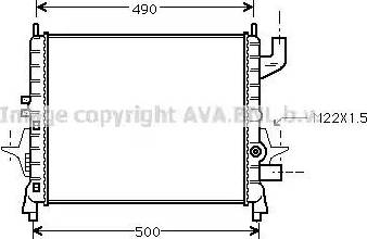 Ava Quality Cooling RT 2238 - Радіатор, охолодження двигуна autocars.com.ua