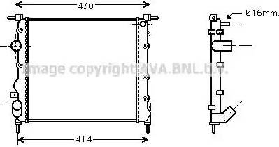 Ava Quality Cooling RT 2261 - Радіатор, охолодження двигуна autocars.com.ua