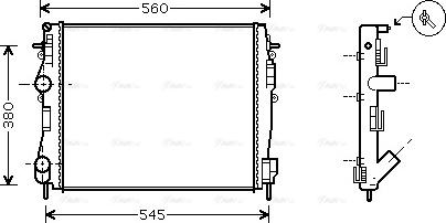 Ava Quality Cooling RT 2309 - Радіатор, охолодження двигуна autocars.com.ua