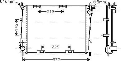 Ava Quality Cooling RT 2372 - Радіатор, охолодження двигуна autocars.com.ua