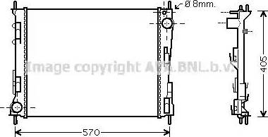 Ava Quality Cooling RT 2374 - Радіатор, охолодження двигуна autocars.com.ua