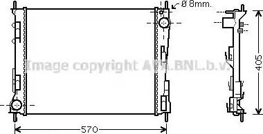 Ava Quality Cooling RT 2375 - Радіатор, охолодження двигуна autocars.com.ua