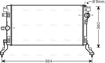 Ava Quality Cooling RT 2418 - Радіатор, охолодження двигуна autocars.com.ua