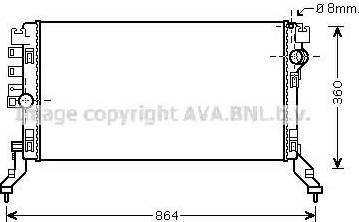 Ava Quality Cooling RT 2419 - Радіатор, охолодження двигуна autocars.com.ua