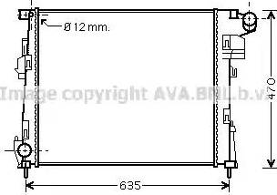 Ava Quality Cooling RT 2427 - Радіатор, охолодження двигуна autocars.com.ua