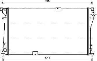 Ava Quality Cooling RT2490 - Радіатор, охолодження двигуна autocars.com.ua