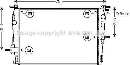 Ava Quality Cooling RT2573 - Радиатор, охлаждение двигателя autodnr.net