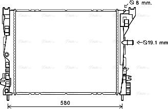 Ava Quality Cooling RT2608 - Радіатор, охолодження двигуна autocars.com.ua