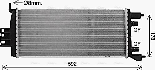 AVA RT2681 - Радіатор, охолодження двигуна autocars.com.ua