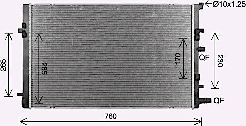 Ava Quality Cooling RT2682 - Радіатор, охолодження двигуна autocars.com.ua