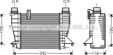 Ava Quality Cooling RT4553 - Интеркулер autocars.com.ua