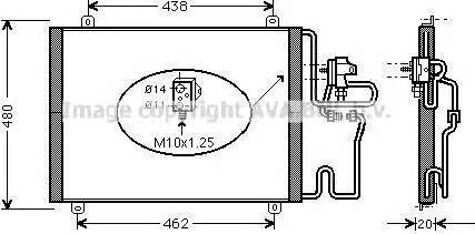 Ava Quality Cooling RT5246D - Конденсатор, кондиціонер autocars.com.ua