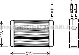 Ava Quality Cooling RT 6090 - Теплообмінник, опалення салону autocars.com.ua