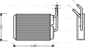 Ava Quality Cooling RT 6220 - Теплообмінник, опалення салону autocars.com.ua