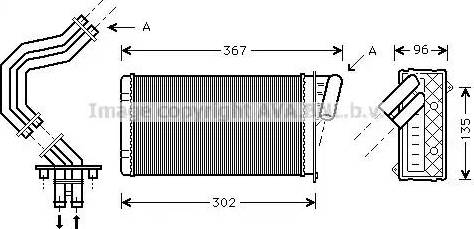 Ava Quality Cooling RT 6229 - Теплообмінник, опалення салону autocars.com.ua