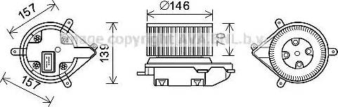 Ava Quality Cooling RT8514 - Електродвигун, вентиляція салону autocars.com.ua