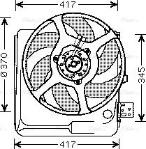 Ava Quality Cooling RT 7524 - Вентилятор, охолодження двигуна autocars.com.ua