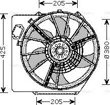 Ava Quality Cooling RT 7536 - Вентилятор, охлаждение двигателя autodnr.net