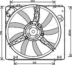 Ava Quality Cooling RT 7540 - Вентилятор, охолодження двигуна autocars.com.ua