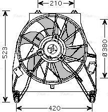 Ava Quality Cooling RT 7543 - Вентилятор, охлаждение двигателя avtokuzovplus.com.ua