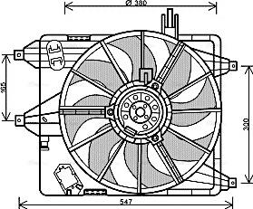 Ava Quality Cooling RT 7544 - Вентилятор, охолодження двигуна autocars.com.ua