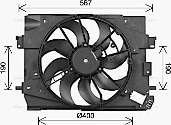 Ava Quality Cooling RT7662 - Вентилятор, охолодження двигуна autocars.com.ua
