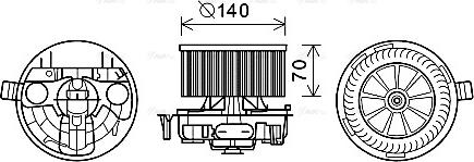 Ava Quality Cooling RT8570 - Вентилятор салону autocars.com.ua