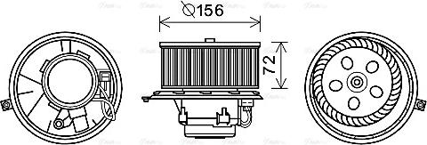 Ava Quality Cooling RT8581 - Вентилятор салону autocars.com.ua