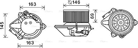 Ava Quality Cooling RT8584 - Вентилятор салону autocars.com.ua