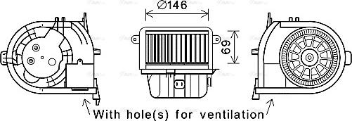 Ava Quality Cooling RT8589 - Вентилятор салону autocars.com.ua