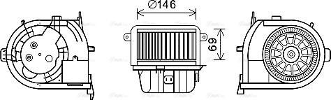 Ava Quality Cooling RT8591 - Вентилятор салону autocars.com.ua