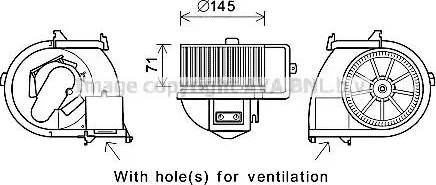 AVA RT8595 - Електродвигун, вентиляція салону autocars.com.ua