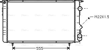 AVA RTA2150 - Радіатор, охолодження двигуна autocars.com.ua