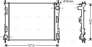 Ava Quality Cooling RTA2374 - Радіатор, охолодження двигуна autocars.com.ua