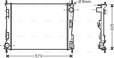 Ava Quality Cooling RTA2375 - Радиатор, охлаждение двигателя avtokuzovplus.com.ua