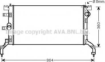 Ava Quality Cooling RTA2415 - Радіатор, охолодження двигуна autocars.com.ua