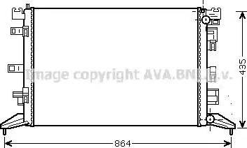 Ava Quality Cooling RTA2425 - Радіатор, охолодження двигуна autocars.com.ua