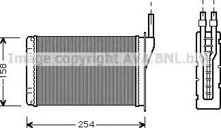 Ava Quality Cooling RTA6087 - Теплообмінник, опалення салону autocars.com.ua