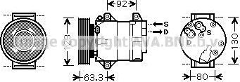 Ava Quality Cooling RTAK369 - Компрессор кондиционера avtokuzovplus.com.ua