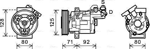 Ava Quality Cooling RTAK495 - Компресор, кондиціонер autocars.com.ua