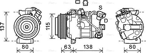 Ava Quality Cooling RTAK630 - Компрессор кондиционера avtokuzovplus.com.ua