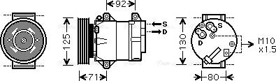 Ava Quality Cooling RT K103 - Компресор, кондиціонер autocars.com.ua